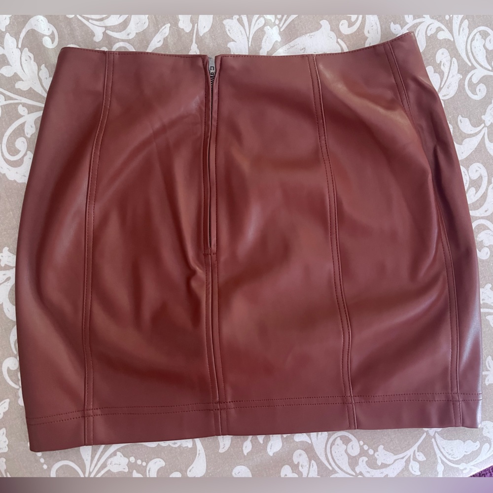 Free People Faux Leather Skirt